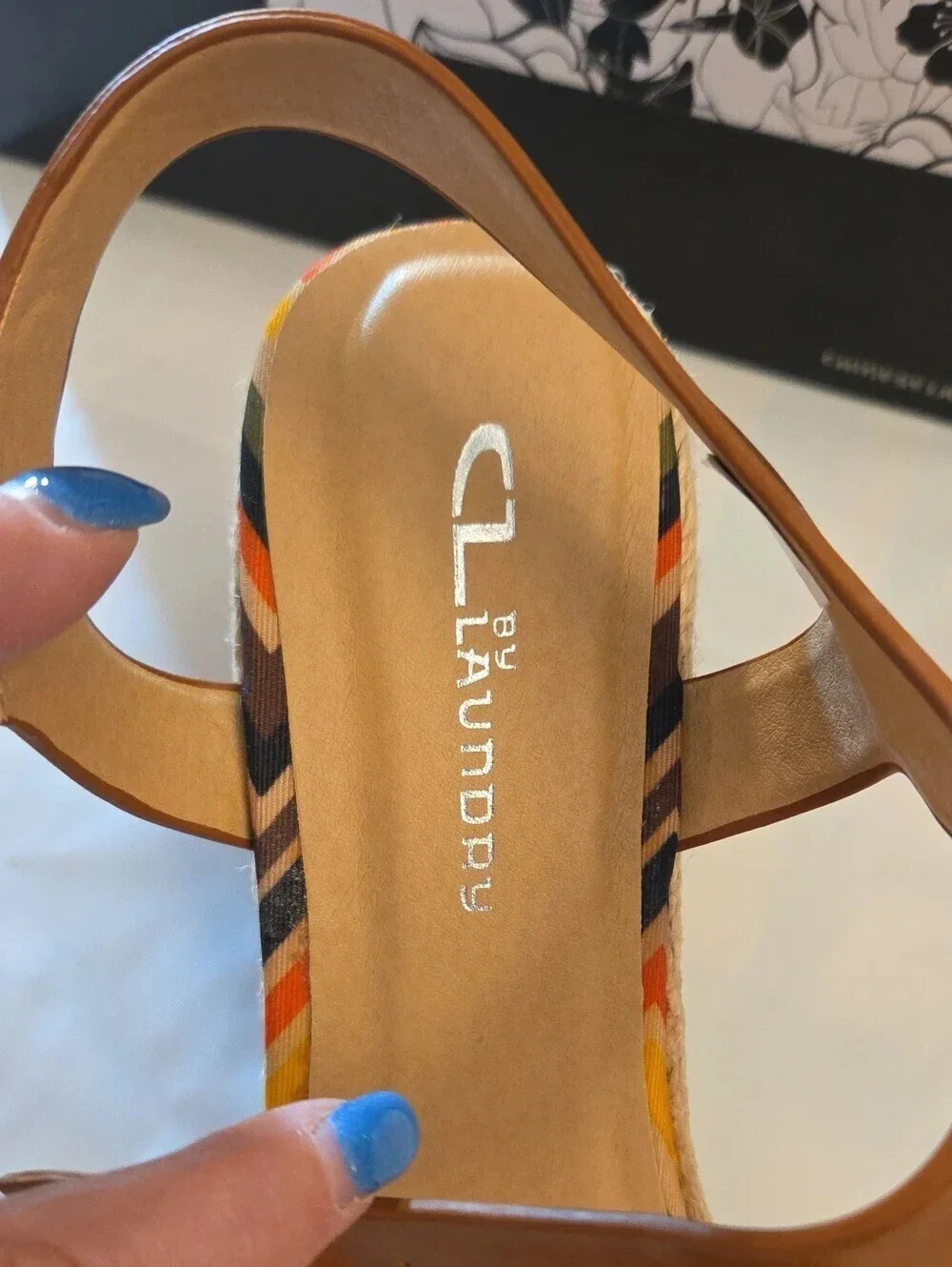 Chinese Laundry Wedge Sandals Women's 8.5 Multicolor Boho Espadrille Platform